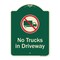 Signmission Designer Series-No Trucks In Driveway With Graphic Green, 24" x 18", G-1824-9810 A-DES-G-1824-9810 - alternate 1